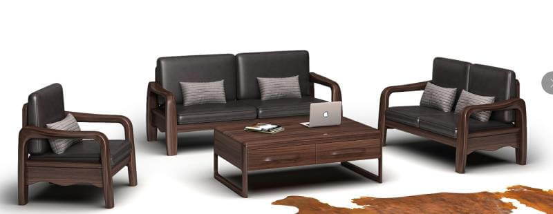 意式风范系列家具：1+2+3沙发HSF-006