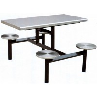四位不锈钢圆凳餐桌ZY33