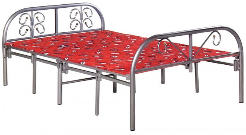 红色 四折银白（38圆加固）折叠床ZY25