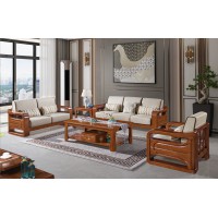 长城橡木客厅系列家具：沙发001#（1+2+3）