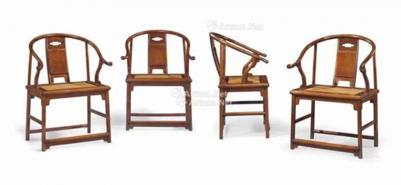 明17世纪 黄花梨圈椅 (一套四张)