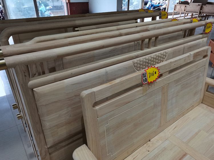 南康光明白坯实木床家具加工市场展厅实拍