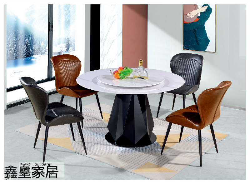 江西南康鑫皇微晶石、大理石、岩板餐桌椅4