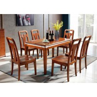 世华现代轻奢红檀木家具：9006#方桌、9008#餐椅
