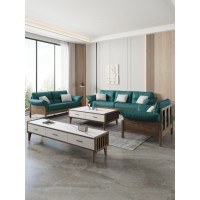 匠者白蜡木系列家具：JD-612沙发胡桃色1+2+3