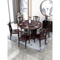 瑞联新中式家具：303#竖条圆餐桌